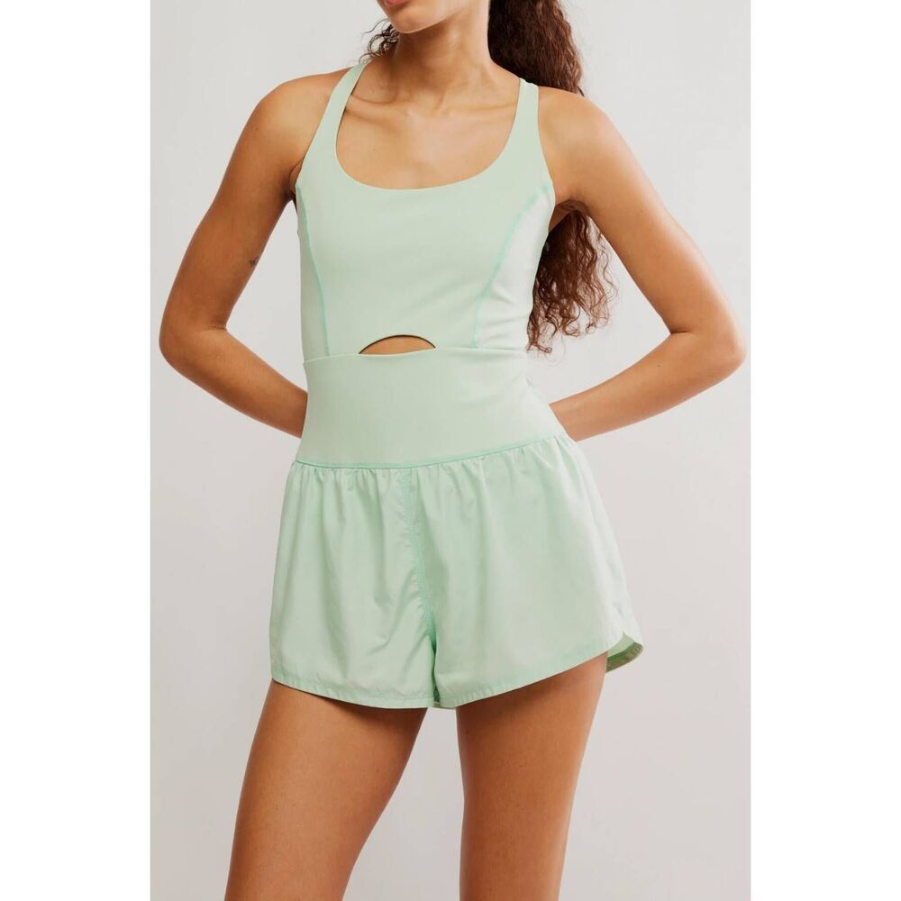 Free People Righteous Runsie Size Small Cactus Teal
